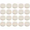 HARFINGTON 20pcs Wool Felt Polishing Pads, 1 Inch Buffing Wheel Polish Pad Flocking Hook & Loop Back for Car Glass Plastic Metal Stone