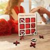 Romantics Valentines Wooden Board Game for Valentines Day Date Night Couples Gift Portable Entertainment Multicolor