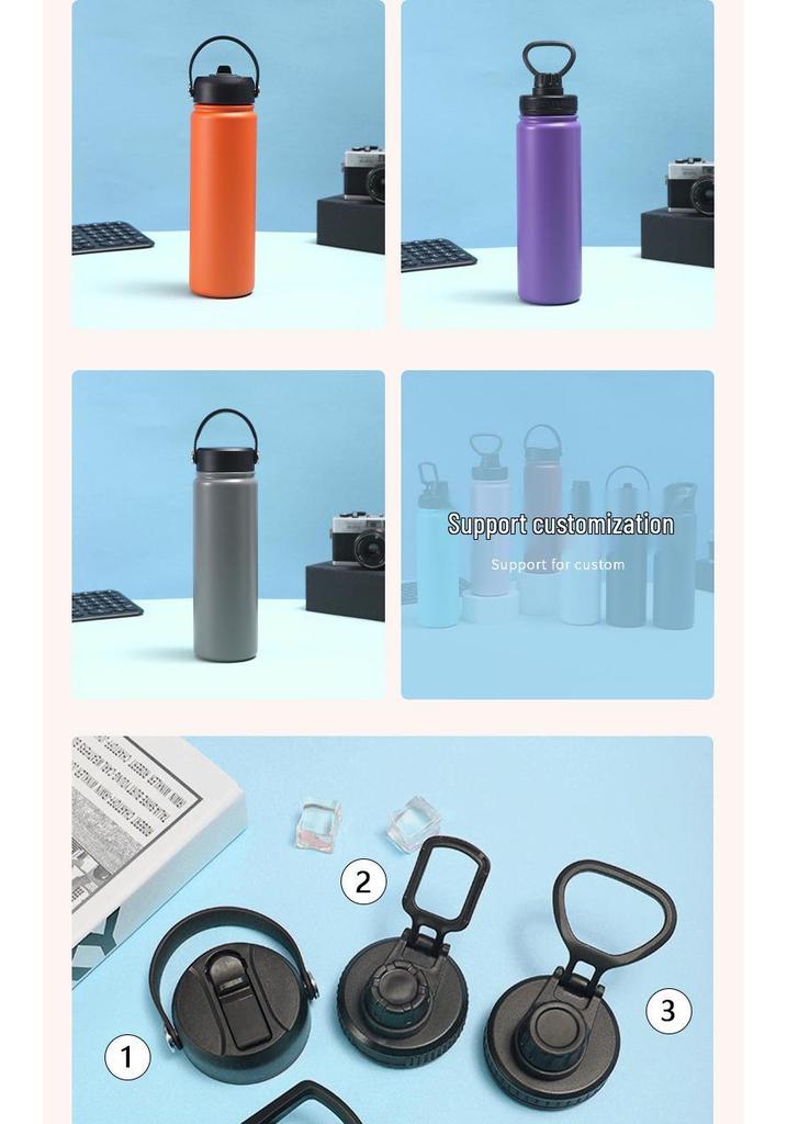 Large Capacity Double-Layer Insulated Cycling Sports Mug - 304 Stainless Steel