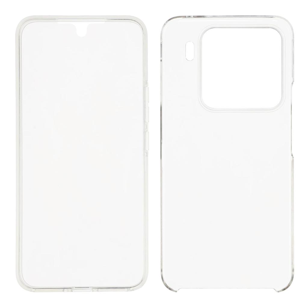 For Xiaomi 15 Pro Case TPU Frame Clear Acrylic Back Phone Cover with PET Film