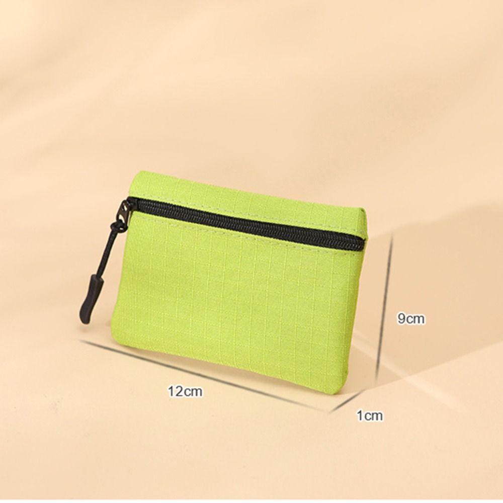 Solid Color Kid Storage Pouch Money Pocket Mini Coin Purse Unisex Zipper Canvas Coin Key Bag