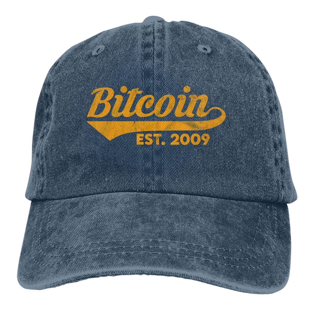 

Bitcoin Since 2009 Vintage Retro Logo Style Cryptocurrency Classic Bitcon Retro Hat Cotton Outdoor Sun Protaction Caps One Size