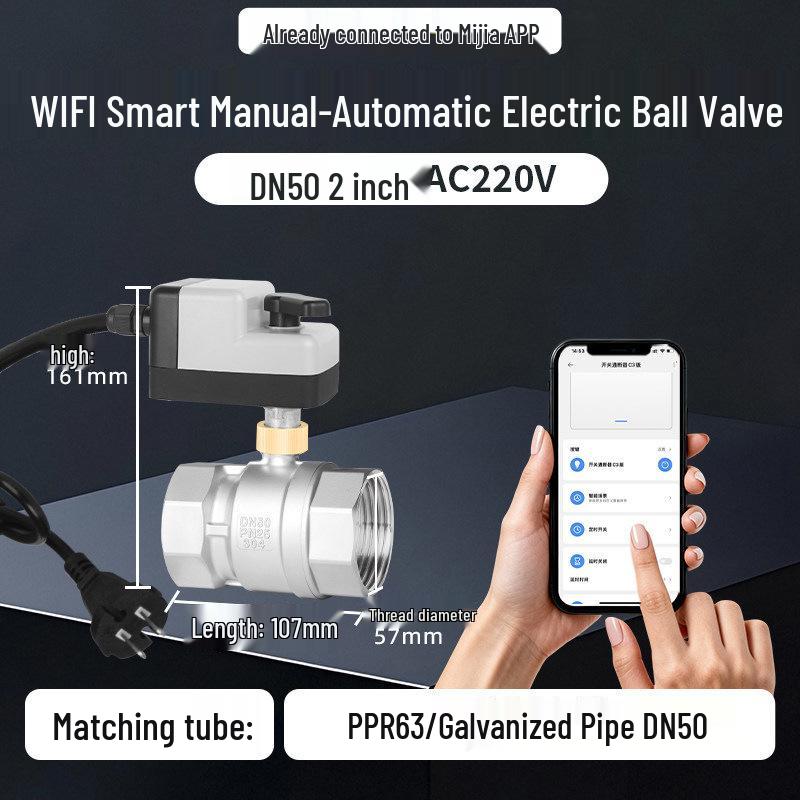 WiFi Smart Electric Ball Valve with Remote Control Timer for Automatic Irrigation