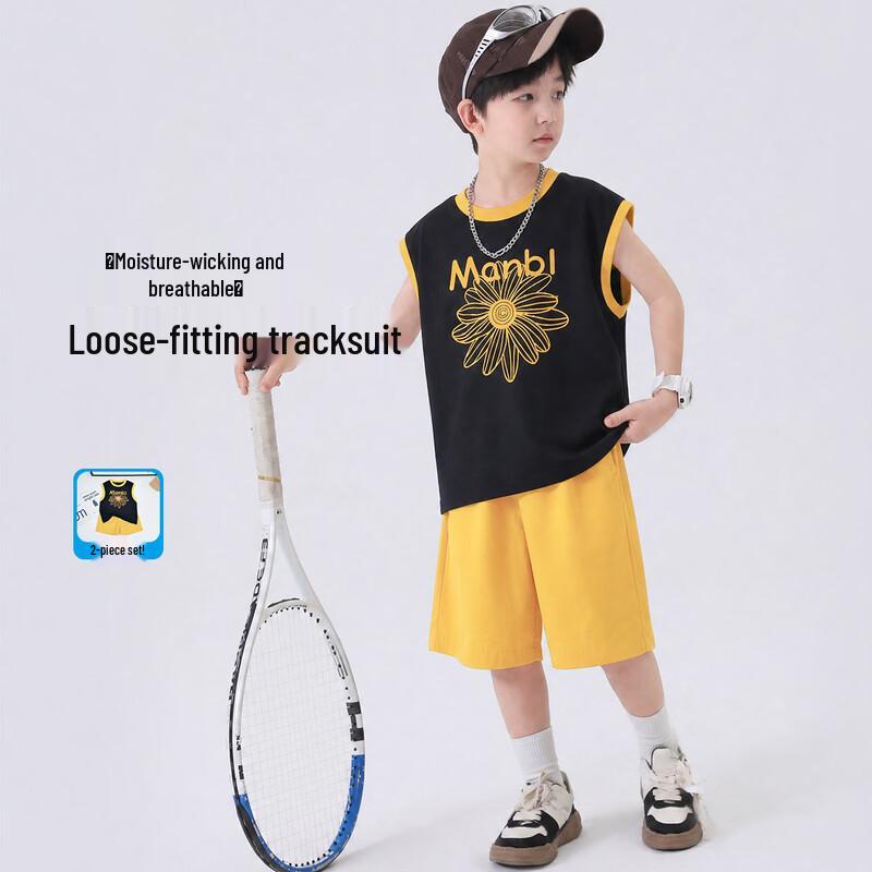 Yoyo Fairytale Boys  Summer Sleeveless T-Shirt & Vest Set 130