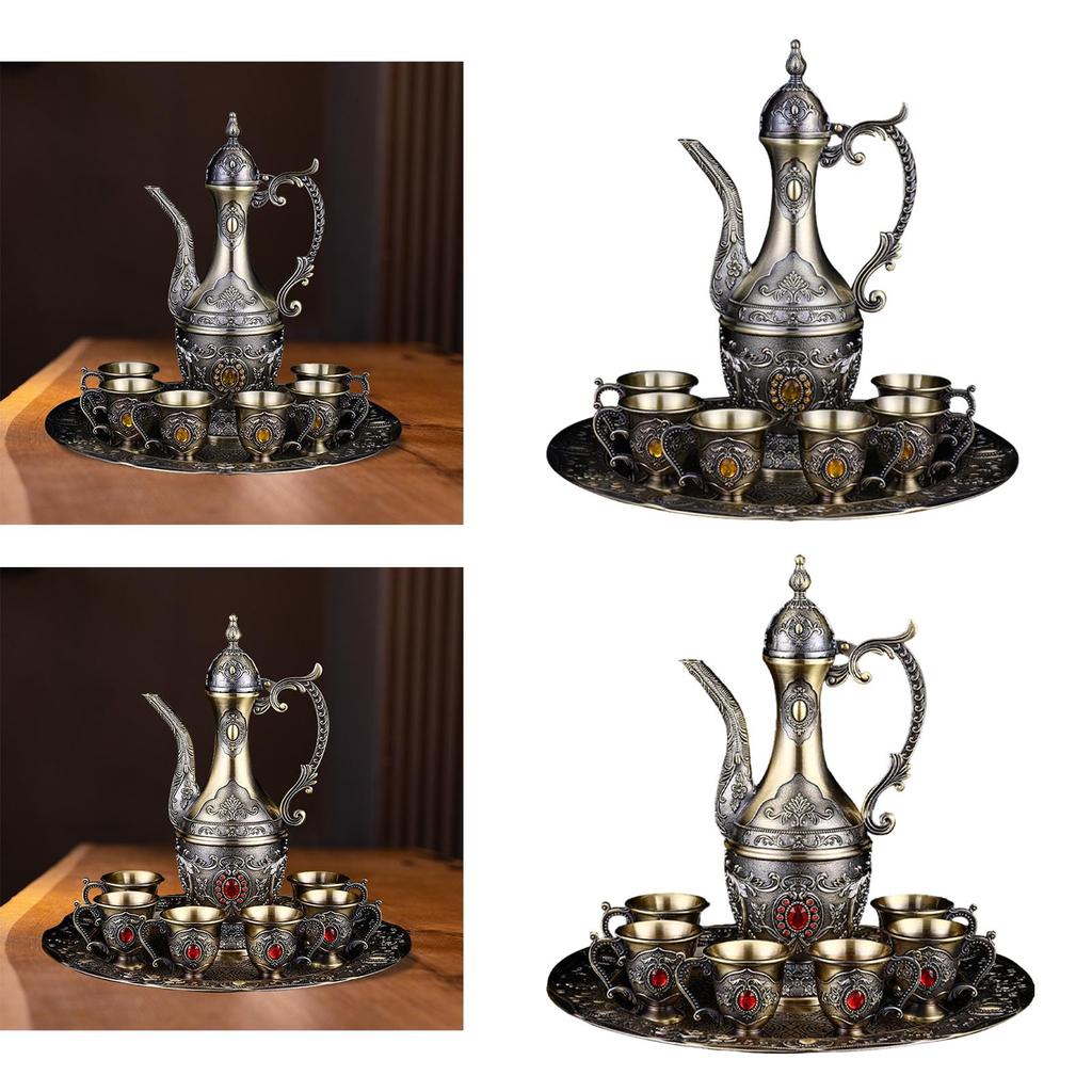 Coffee Pot Set Decanter and Glasses Set Tea Serving Set for Home Dining Room