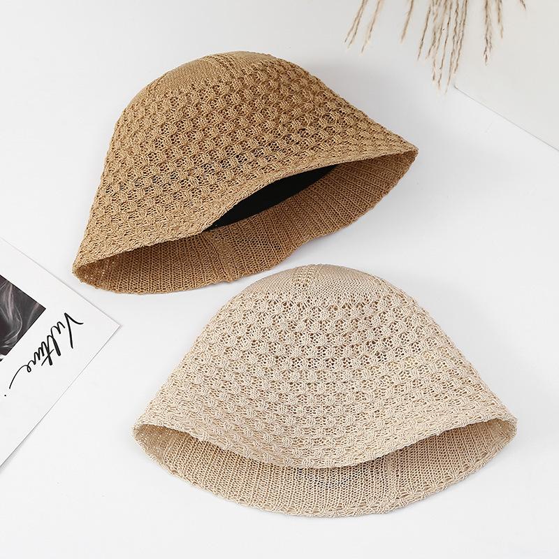 Freedom Outdoors Women's Khaki Summer Hat Korean Style Fisherman Cap Bucket Hat Breathable Sunshade Sun Hat Sun Protection Casual 56-58Cm
