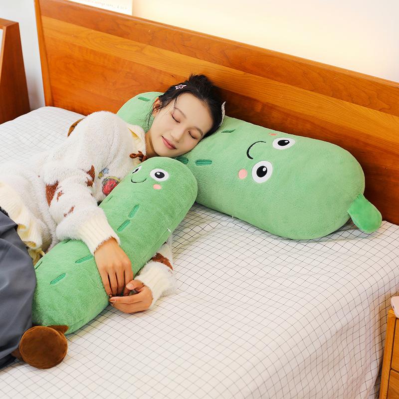 Creative cucumber throw pillow plush toy doll cloth doll sleeping bed long throw pillow for girls girlfriend gift