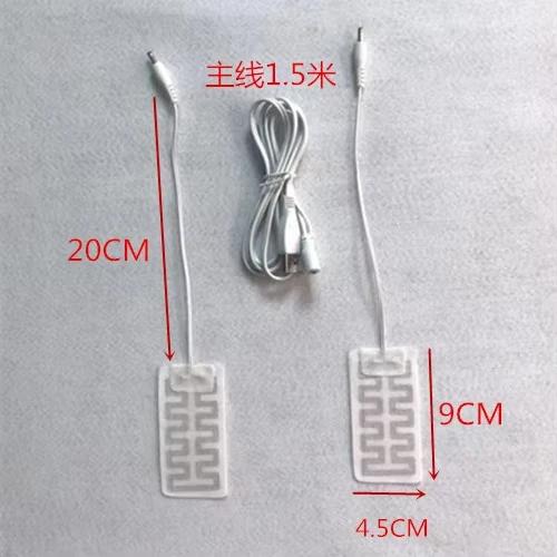 1 Pair Thermal Electric USB Gloves Heater Heated Gloves Carbon Fiber Cloth Winter Skis Mittens Heating Film Pad