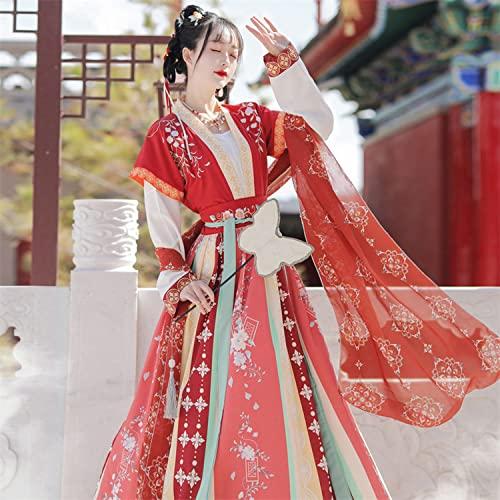 [Hosaku Co., Ltd.] Women's Ancient Chinese Tang Dynasty Hanfu Costume, Cosplay, Photoshoot Costume, Classic Beauty Outfit, Halloween, Stage Performanc