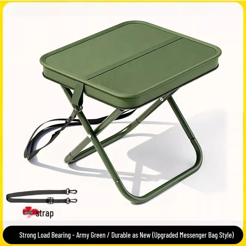 Compact Folding Outdoor Stool with Carry Bag for Fishing and Camping