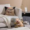 Hilarious Funny Hamster Meme Cute Art Cushion Cover Throw Pillow Cover Hidden Button Durable Polyester Chair Cushion