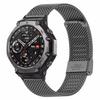 For Huami Amazfit T-Rex Pro A1918 Watch Strap Mesh Stainless Steel Band with Buckle