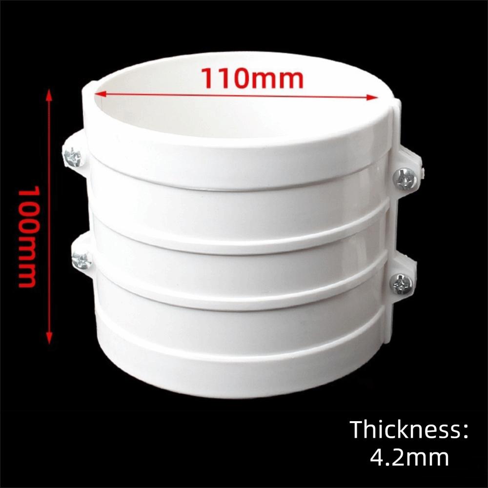 Nová opravná svorka na PVC vodovodní potrubí 50 mm/75 mm/110 mm/160 mm Svorkový typ Odtokové potrubí Bílý Rychlospojka Oprava