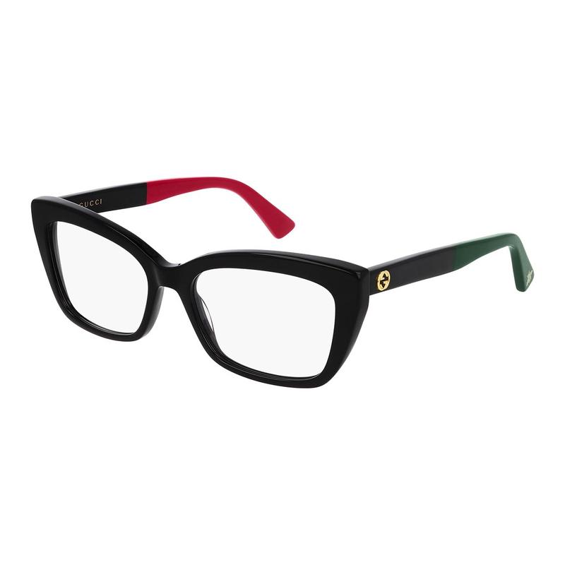 Gucci Flat Acetate Cat Eye Optical Glasses Women s Black