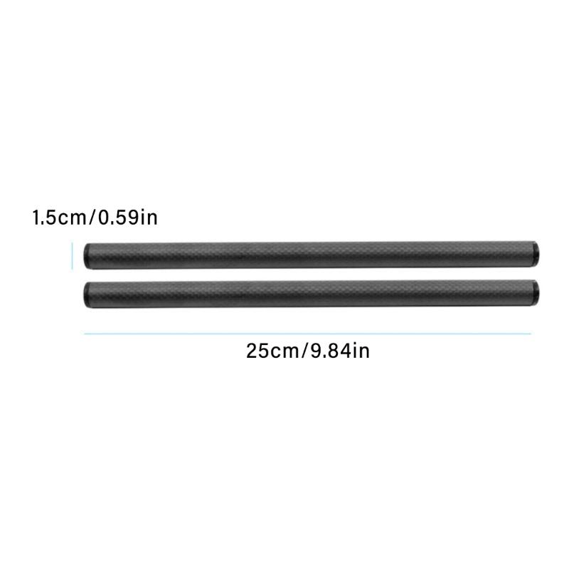 10/15/25/30/40cm Carbon Fiber Tube Rod 15mm Telephoto Lens Support for Rig Rail Clamp System Follow Focusing DSLR Camera