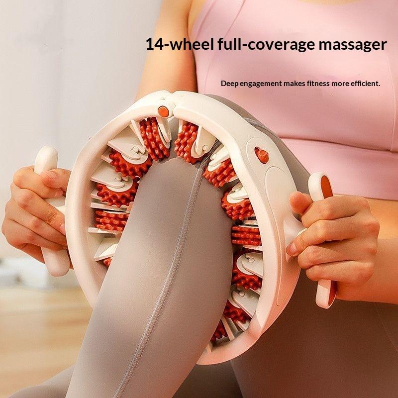 Multi-Function Ring Leg Massager Massage Roller Detachable Handles For Full Body Neck Shoulder Abdominal Muscle Slimming