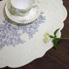 Silicone Oval Round Placemat Flower Embossed Large Lace Tablemat Non-Slip Korea Platter Mat Dining Dinner Tableware Cup Coasters