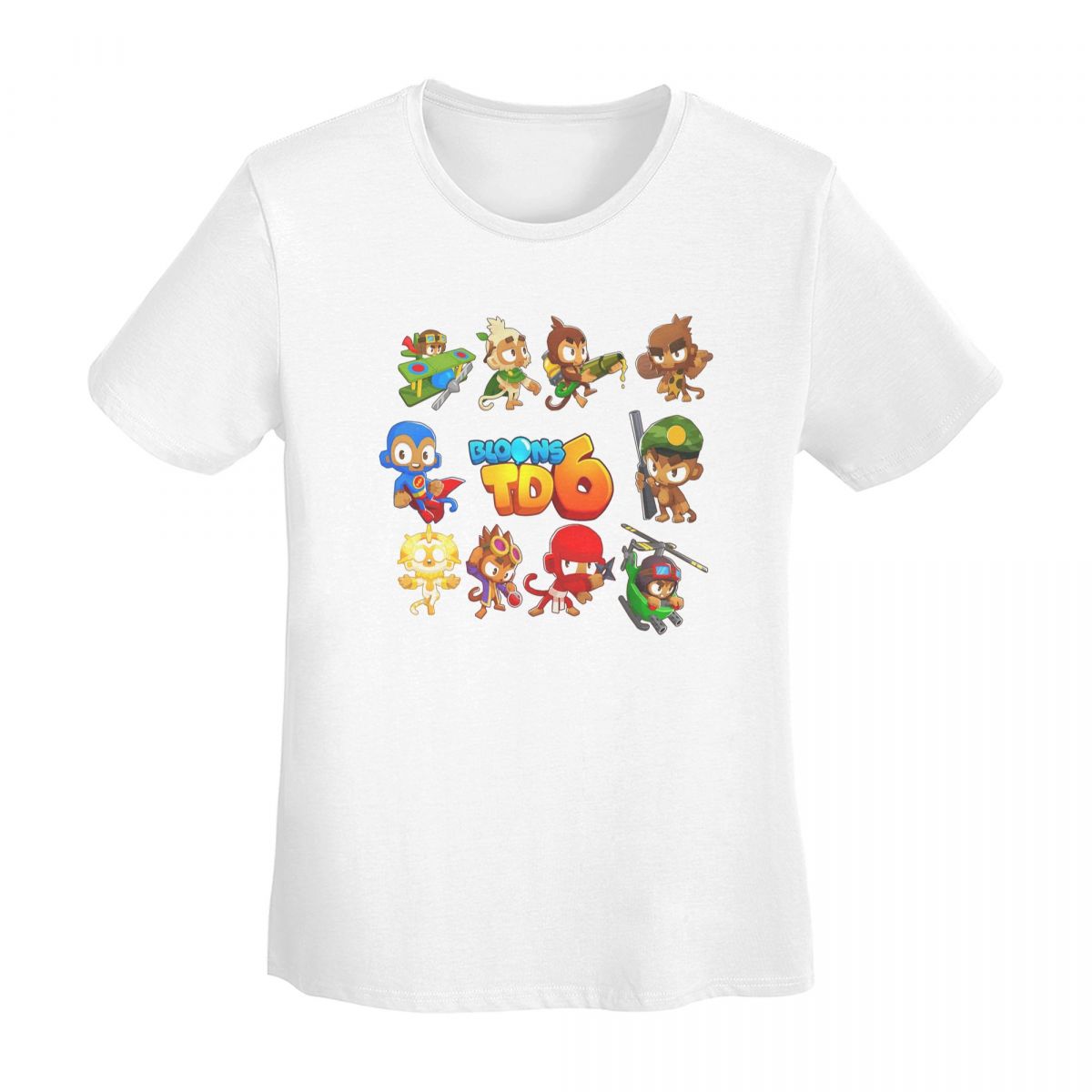 

BTD6 Compilation TShirt Women Short Sleeve T Shirts Crew Neck Clothes Cotton Summer Tees Streetwear S