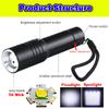 Zoomable Diving Flashlight IPX8 Waterproof Dive Lights Flashlight Portable 50M Underwater Diving Torch Hunting Lantern Fishing