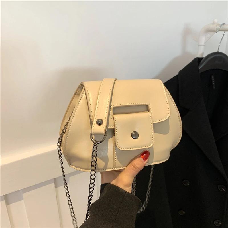 Women's Shoulder Bags with Interior Compartments Soft PU Bags Zippered Interior Pocket High Quality Fashion