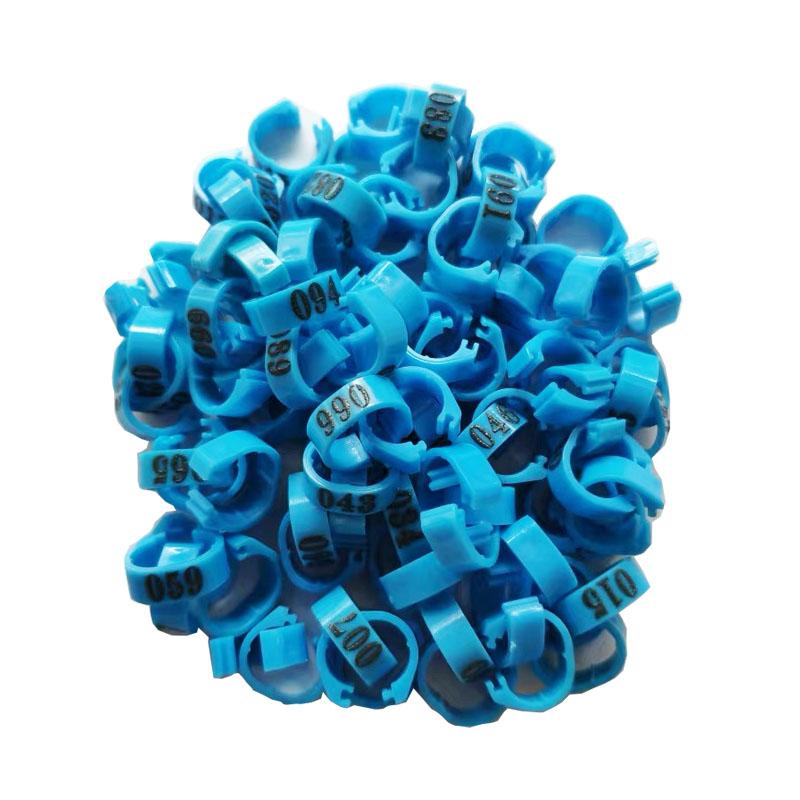 Innendurchmesser 8mm Taubenbeinringe Geflügel Taube Vogel Papagei Clipringe Band Fußring Taubenzubehör Vogelgeräte 100 Stück