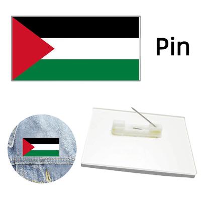 Flag Gaza Palestine Brooch Pin Acrylic Badge Clothes Accessories Souvenir Gift