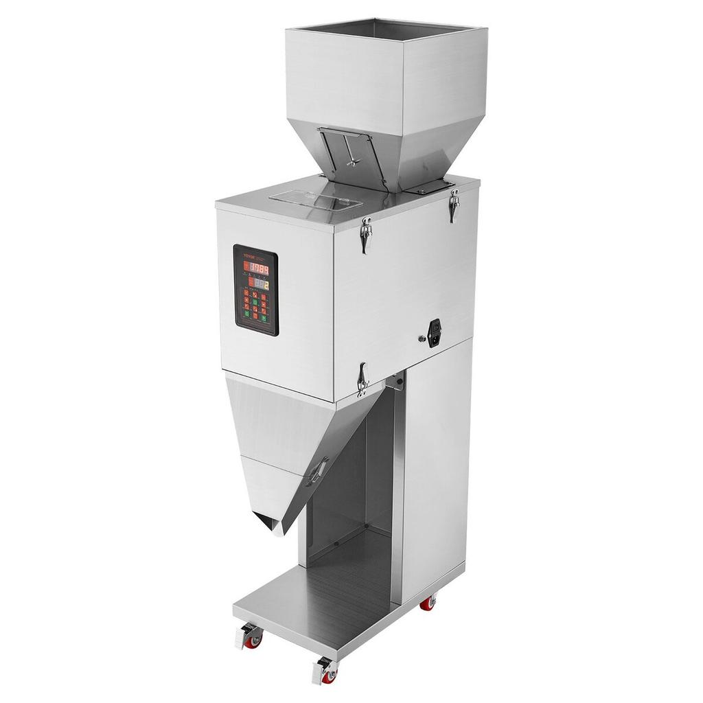 Particle Filling Machine, 0.044-6.6 Lbs/20-3000g, Automatic Filler Machine with Foot Pedal, Stainless Steel Weighing Filling Machine, Weigh Filler for