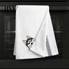 German Shepherd Beagle Dachshund Towels Cute Puppy Tea Towel, Embroidered Corgi Kitchen Dish Absorbent Dog Quick Dry Hand Towel for Lovers Bathroom