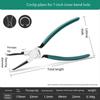 2025+ 4pcs Snap Ring Pliers Set, 7inch with Straight/Bent Jaw, Heavy Duty Spring Loaded Pliers