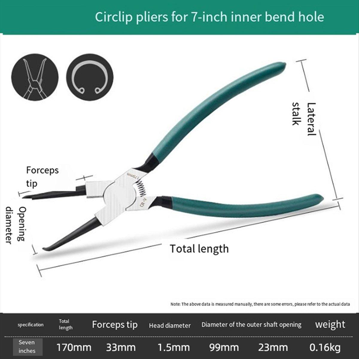 

2025+ 4pcs Snap Ring Pliers Set, 7inch with Straight/Bent Jaw, Heavy Duty Spring Loaded Pliers China Mainland