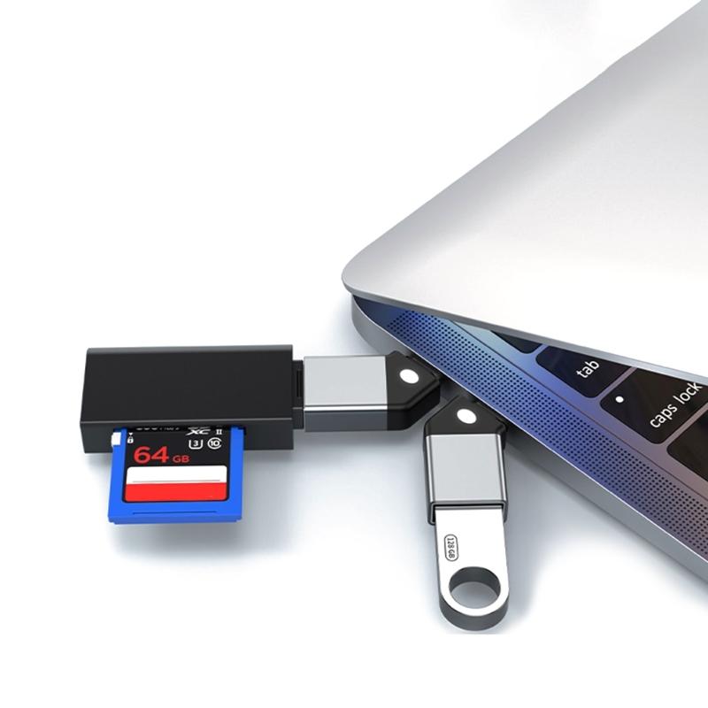 45 Degree Type C to USB3.0 Adapter Data Transmission Connector with Indicator Compatible for Mobile Phone Laptop Tablet