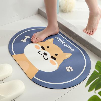 Tappetino da bagno carino super assorbente diatomite gomma morbida tappetino bagno antiscivolo tappetini da pavimento tappetino d'ingresso per WC zerbino