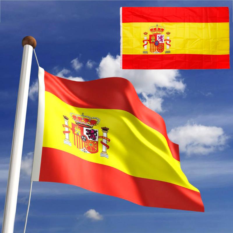 45 X 30 Cm-Polyester Espagne-Drapeau National du Pays dext/érieur Couleur Banni/ère 1,5 X 1 Cm