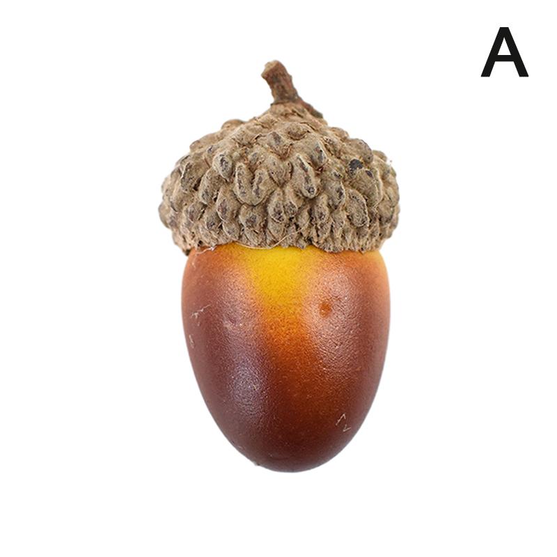 

20Pcs Artificial Mini Acorns Fake Fruit Props Lifelike Oak Nut Plants Model Craft For Home Kitchen Table Decor A