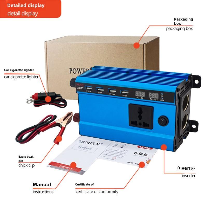 

Инвертор 12 В в 220 В 2000 Вт 2500 Вт 3500 Вт 4000 Вт Универсальный автомобильный универсальный разъем для манометра Мощный инвертор 2000W(rated 350)24vto220v