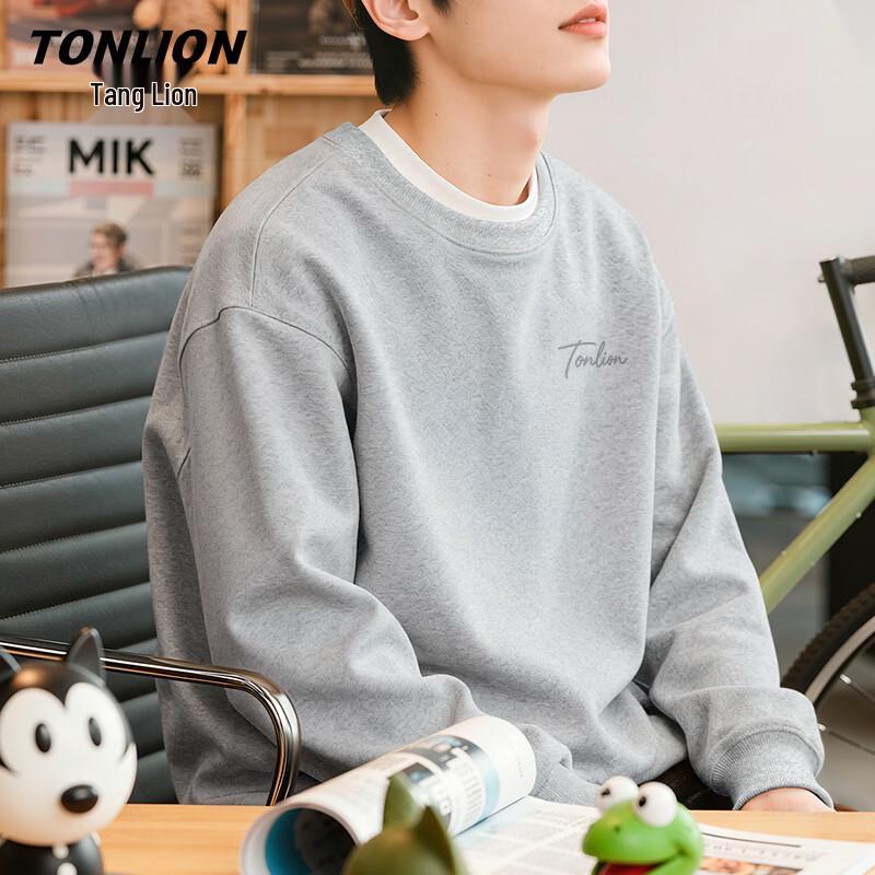 TonLion Men s Crew Neck Sweatshirt 2XL