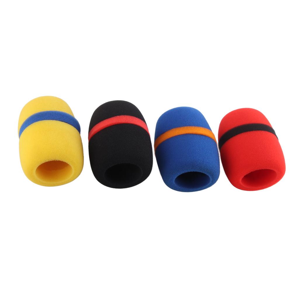 4 Pcs Microphone Windscreen High Density Sponge Soft Breathable Microphone Foam Cover for Studio KTV