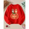 Kids Sweatshirt Round-neck Pullover Shirt, Long-sleeved Sweatshirt, Cute Print Sweatshirt, Soft Casual Sweatshirt, Easy-Care Pattern Outfit