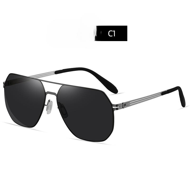 Neue polarisierte Sonnenbrille aus Nylon ohne Schraubverschluss. Eine Sonnenbrille mit flexibler Verformung der Herrensonnenbrille.