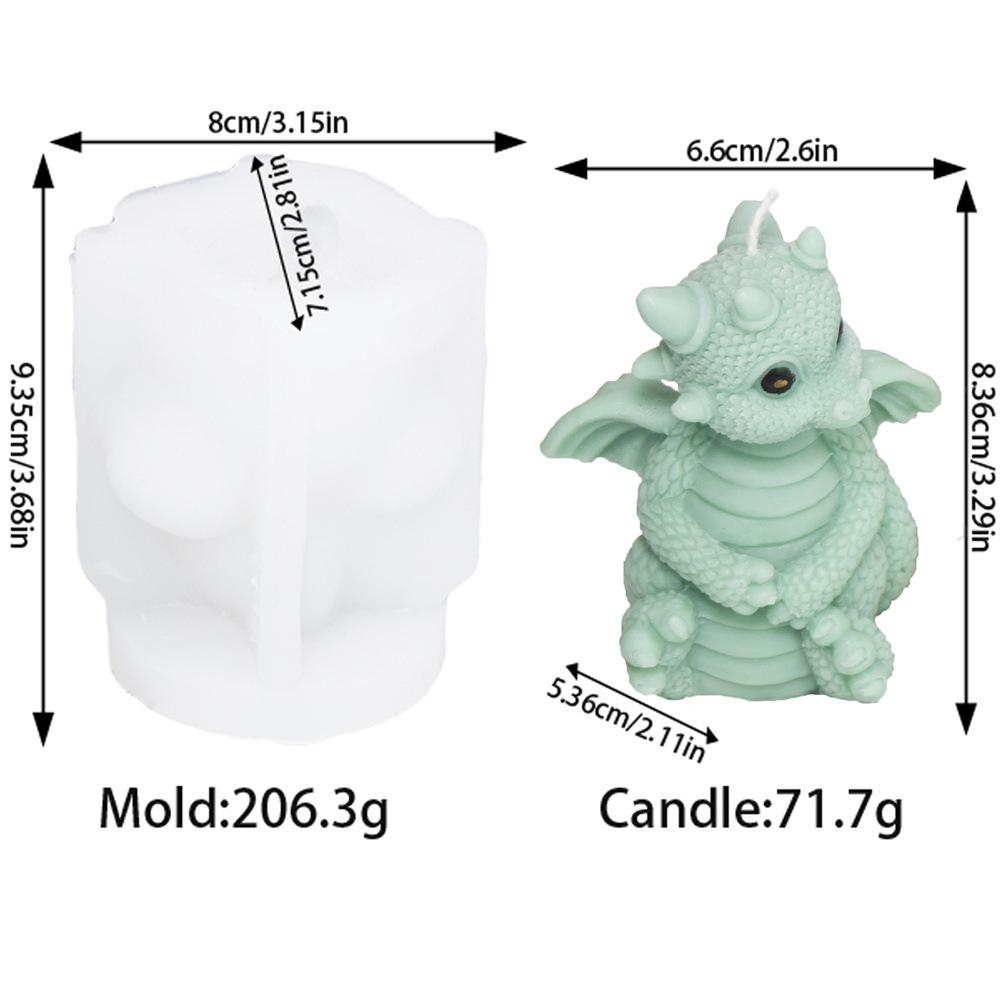 Silikonová forma na svíčky s drakem Sloup s dračím okem Forma na sádrové odlitky Roztomilý drak Silikonové formy na pryskyřici, epoxid, sádru, hlínu Dekorace do domácnosti