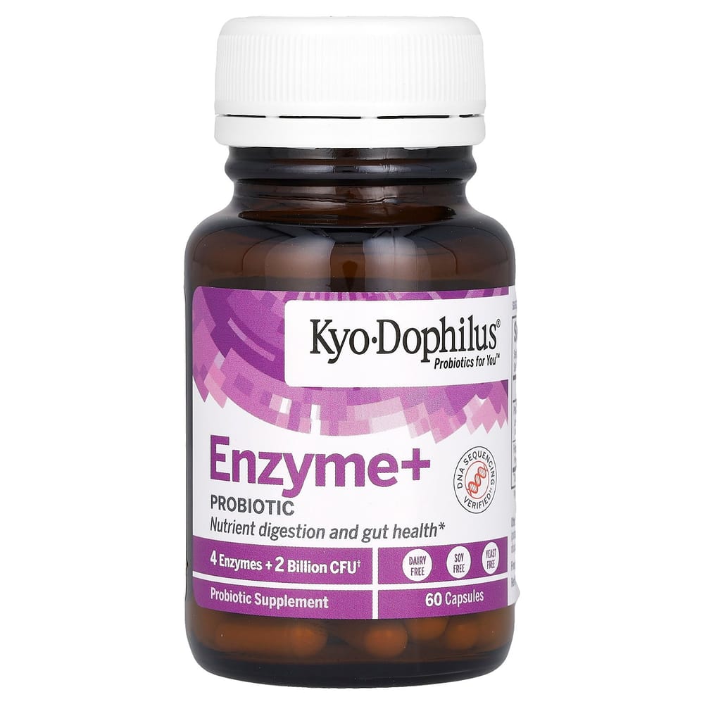 Kyolic Kyo-Dophilus Enzyme + Probiotic Capsules, 60 Count