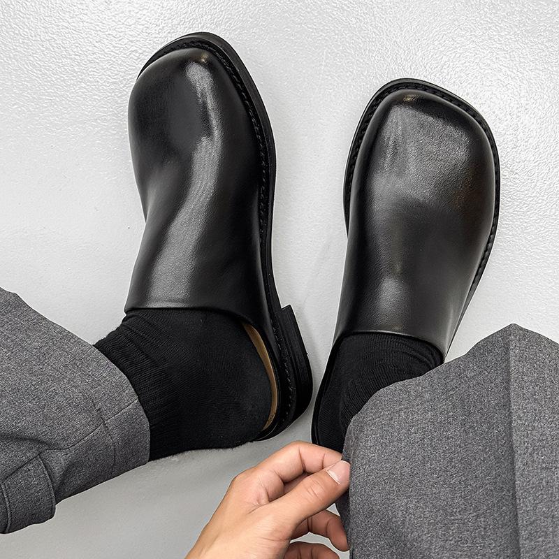 Taschenkopfbodenleder coole Hausschuhe lässige Birkenstock-Hausschuhe großer Kopf höhenverstellende Derby-Schuhe für Paare getragene Halbschuhe