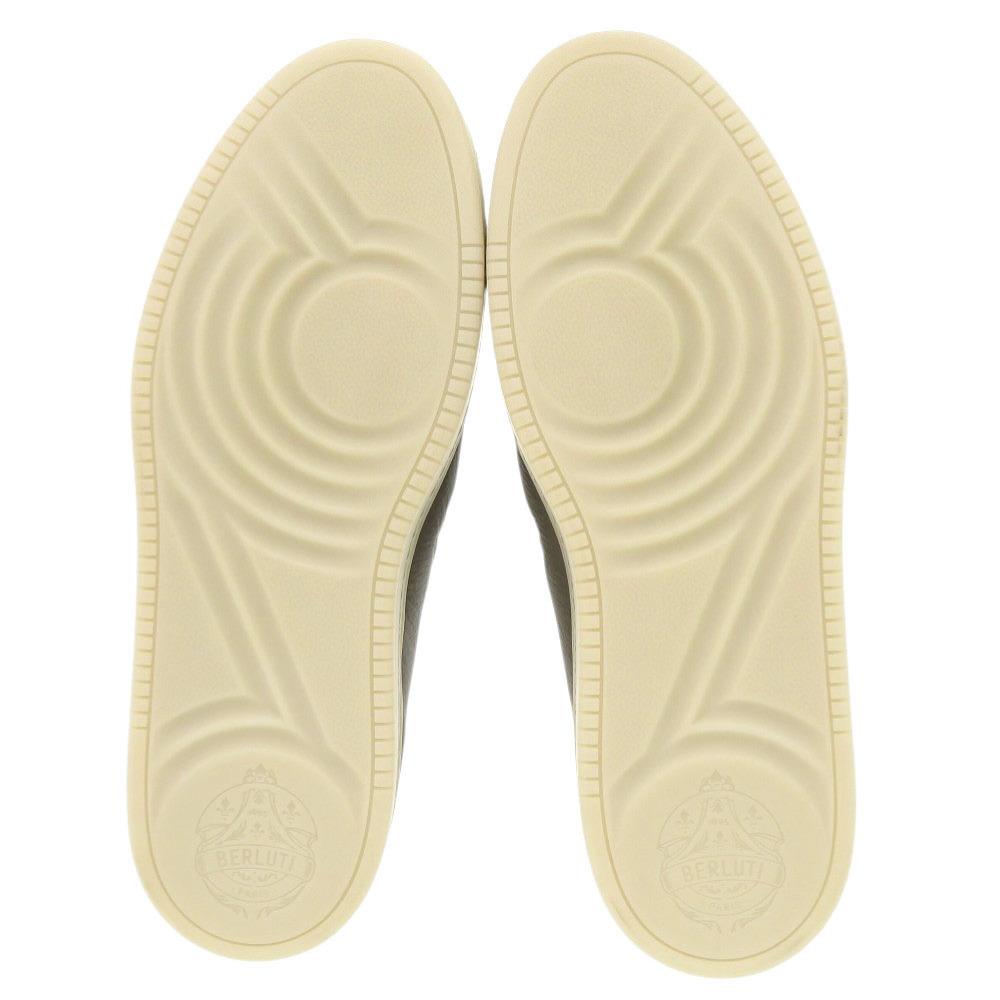 Used AUTHENTIC BERLUTI Slip-on Eden Calligraphy khaki Leather