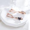 Drop Shape Colorful Zircon Long Pendant Earrings Women Vintage Personality Jewelry