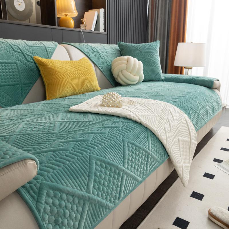 Crystal Fleece Sofa Cushion Autumn And Winter New Plush Seat Cushion Cover Thickened Warm Sofa Cover Cross-Border