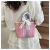 Spring New Niche One-shoulder Messenger Bag Woven Portable Small Square Bag, Now Popular Small Bag Women