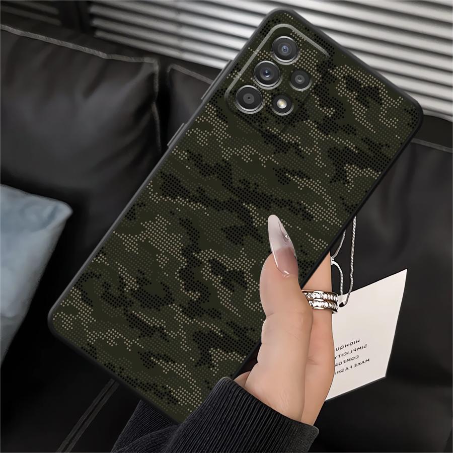 Case for Samsung Galaxy A01 A02 A30 A40 A05 A50 A70 A03 A10 A20 A04 Note 20 Ultra 9 10 A06 Soft Back Phone Cover Camouflage