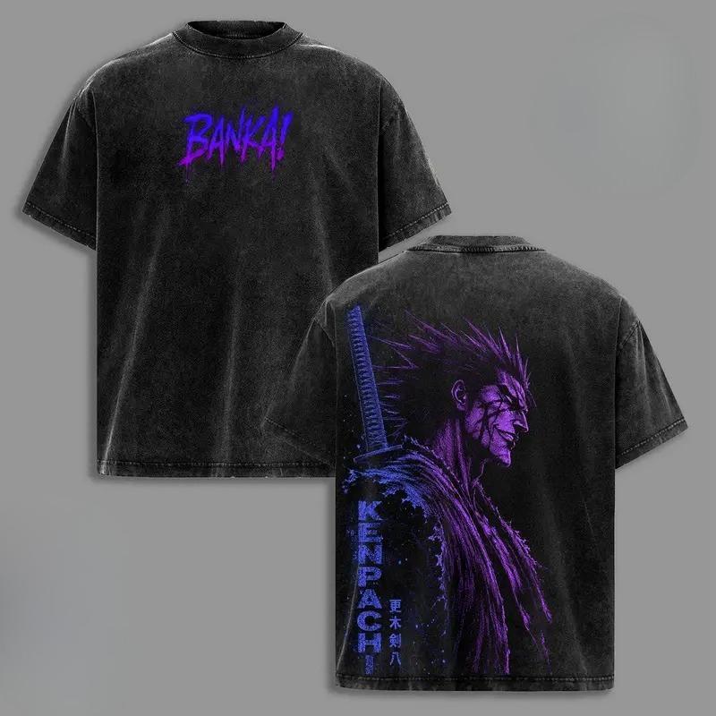 Urahara Kisuke BLEACH Clothing Men Women Short Sleeve Manga T-shirts Vintage Washed T Shirt Casual Cotton Tee Harajuku Tshirt S