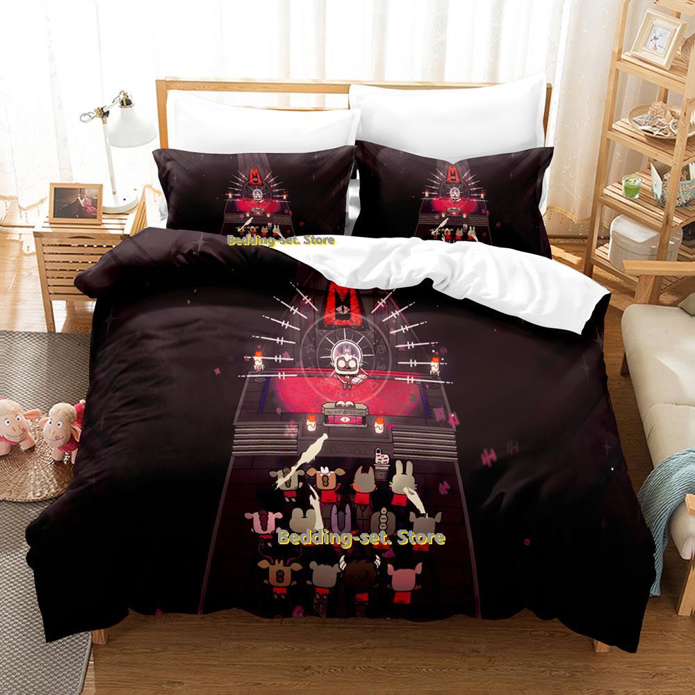 Comforter Cult Of The Lamb Bedding Set Single Twin Full Queen King Size Bed Set Adult Kid Bedroom Duvet Set Print Anime Bed