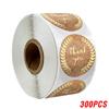 50-500Pcs Kraft Paper Homemade With Love Stickers Scrapbooking For Envelope And Package Seal Labels Sticker Stationery Handmade